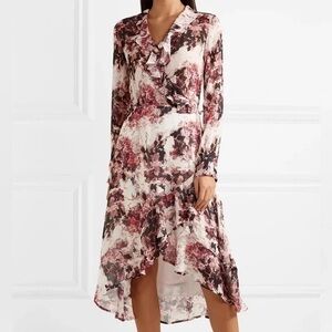 IRO Paris Garden dress FR36 High Low Floral Ruffle